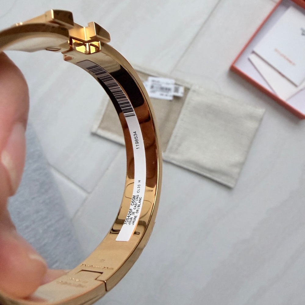 Hermes White and Gold Bracelet - Picture 2 of 3